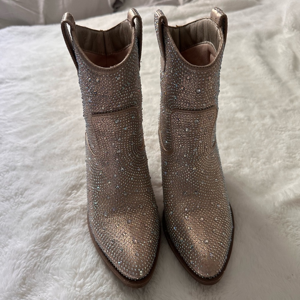 Sparkling Rhinestone Women's Ankle Boots